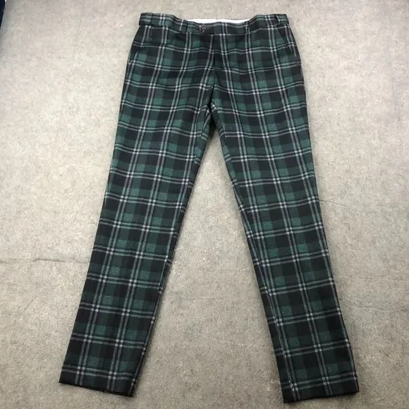 Barabas | Pants | Barabas Pants Mens 36x3 Green Check Plaid Slim Fit Dress  Pant Stretch | Poshmark